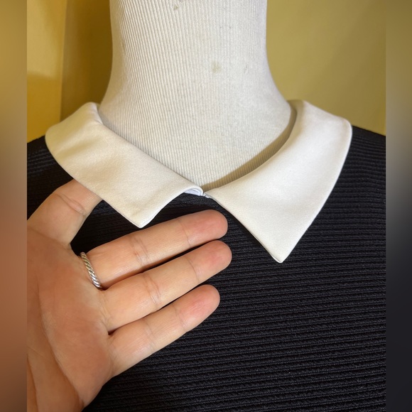 WEDNESDAY ADDAMS Size 1X Gothic Costume Black Dress White Collar Forever 21 NEW - Picture 11 of 15